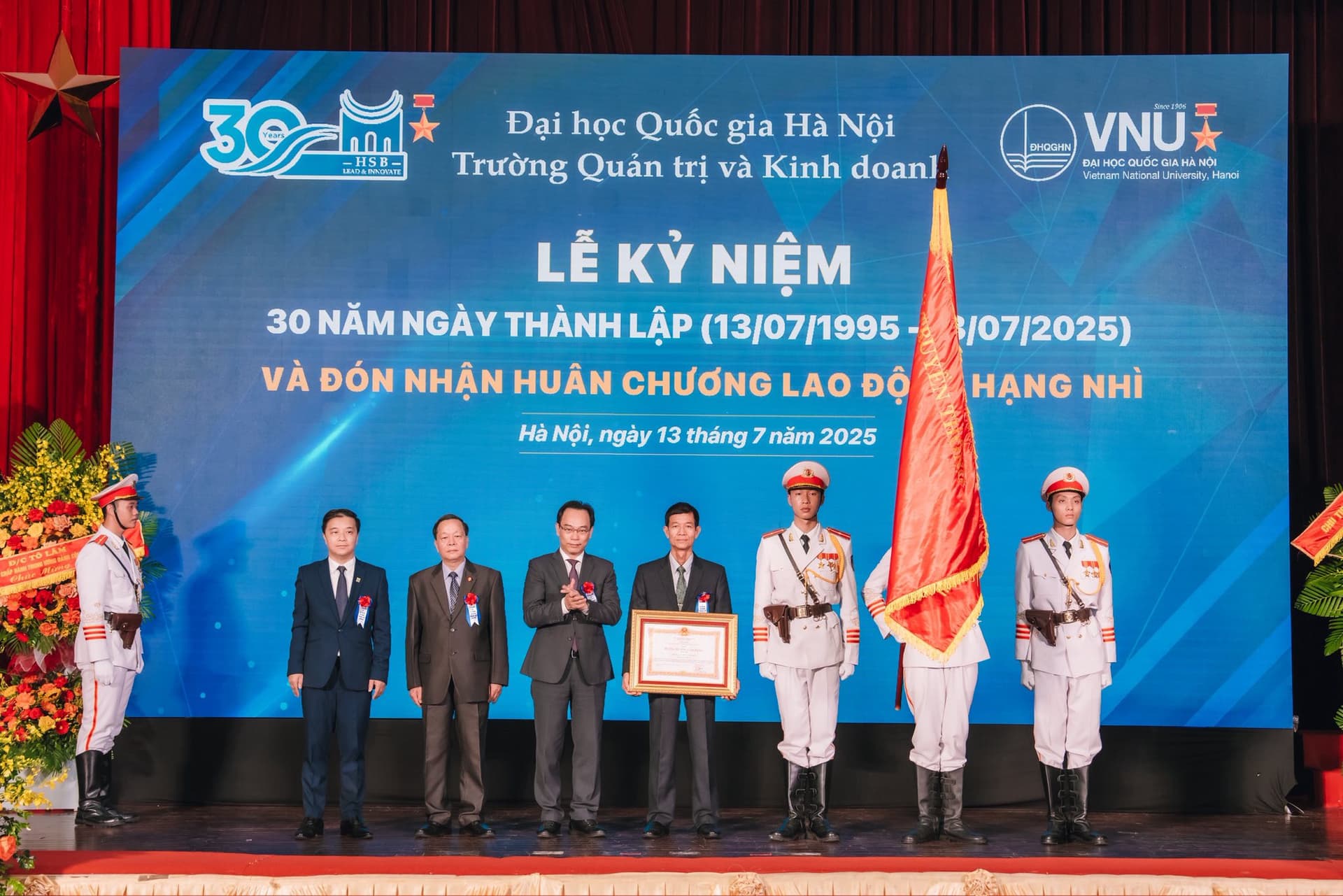 Trường Quản trị và Kinh doanh (HSB) tổ chức Lễ Kỷ niệm 30 năm thành lập trường (13/5/1995 - 13/7/2025) và đón nhận Huân chương Lao động hạng Nhì